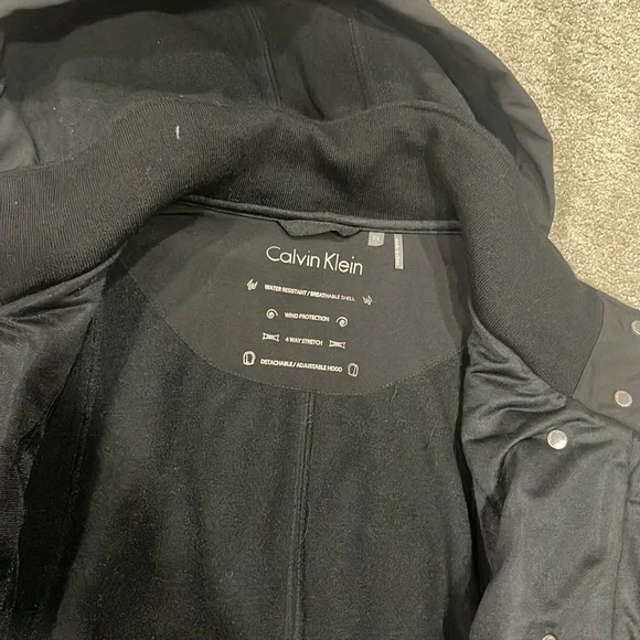 Black Long Trench Water Resistant Jacket - Picture 3 of 6